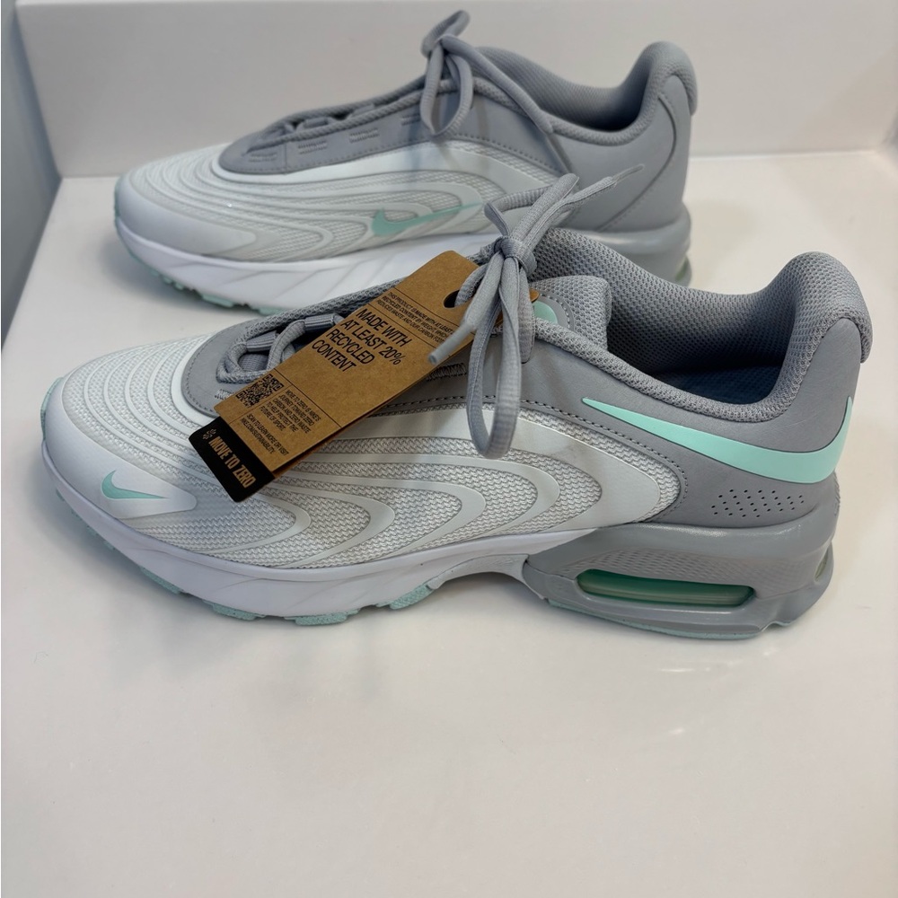 Nike Air Max Fire Shoes in Light Gray and Mint Foam Color